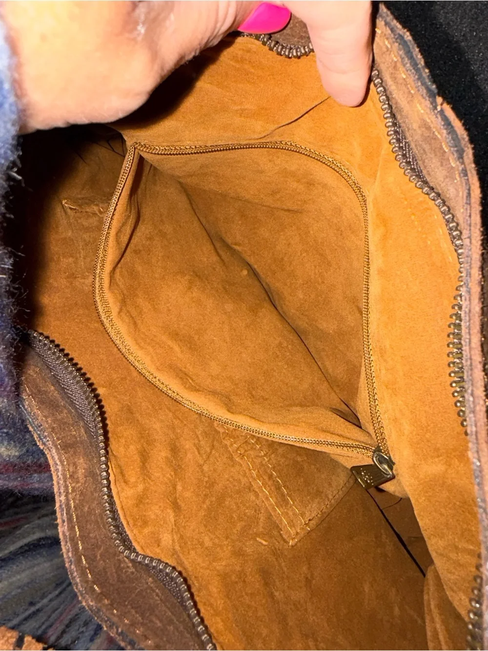Patricia Nash Brown Distressed Leather Shoulder Hobo with Braided Strap